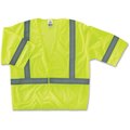 Glowear Safety Vest, Economy, Type R, Class 3, Hook/Loop, S/M, Lime EGO22023